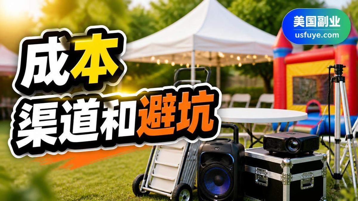 美国活动用品出租赚钱方法:成本、渠道和避坑清,周末时间版