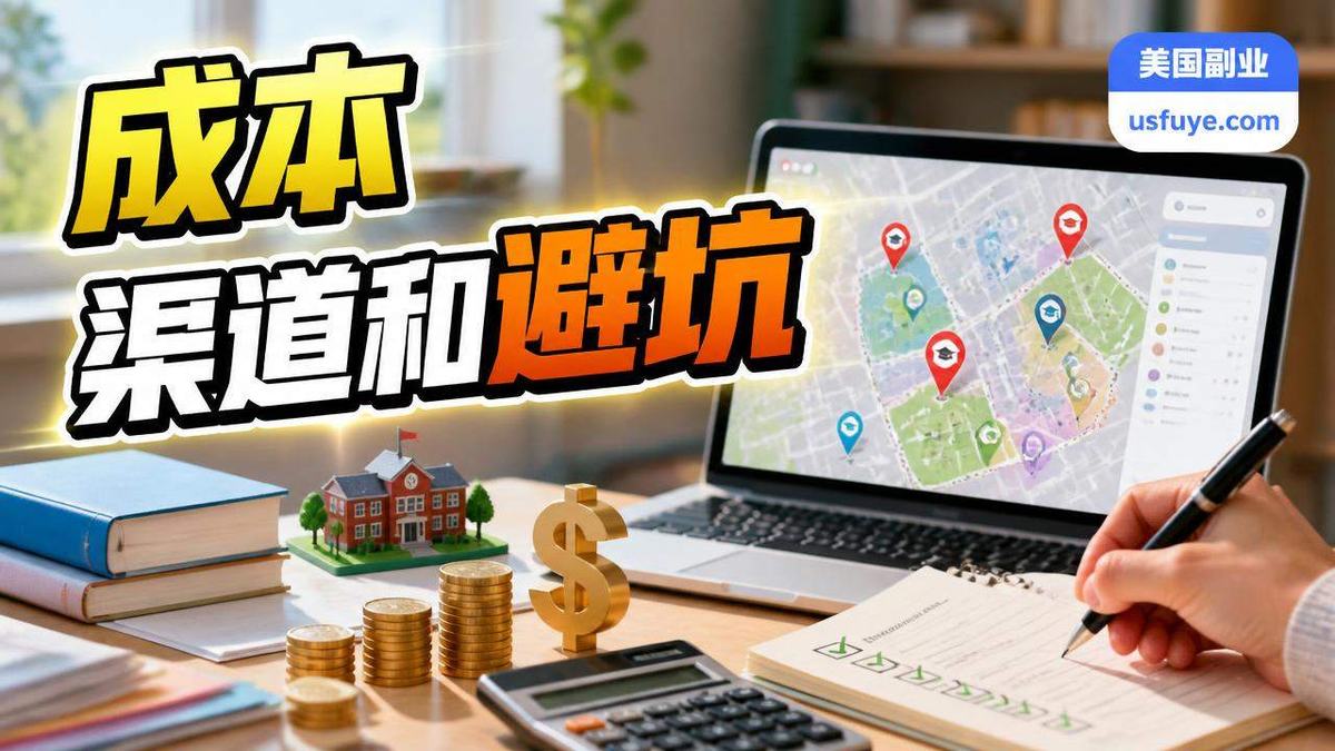 美国学区信息整理赚钱方法:成本、渠道和避坑清,周末时间版