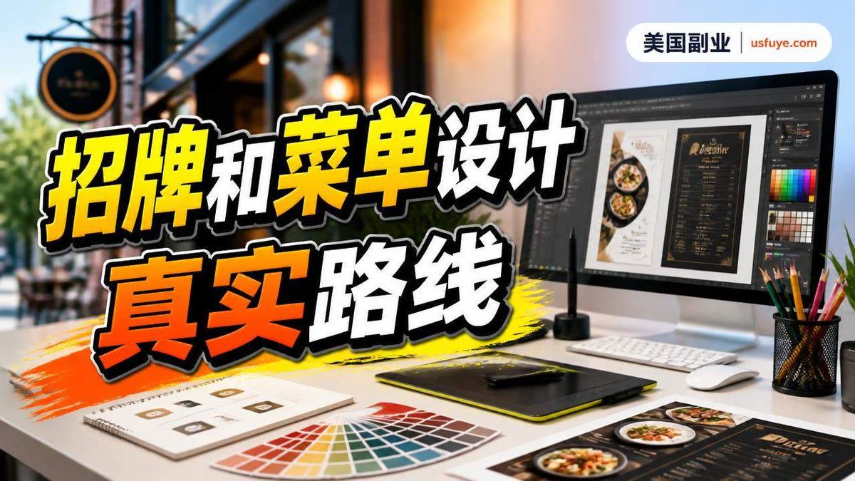 美国招牌和菜单设计小生意:新手怎么找第一单,周末时间版