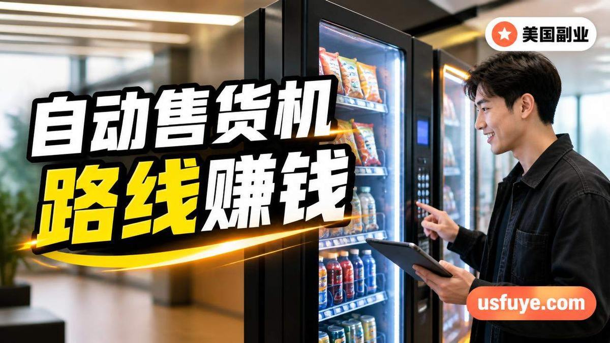 美国自动售货机路线小生意:新手怎么找第一单,周末时间版