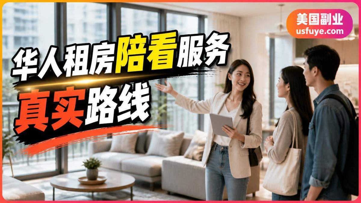 美国华人租房陪看服务赚钱机会:适合人群和起步,周末时间版