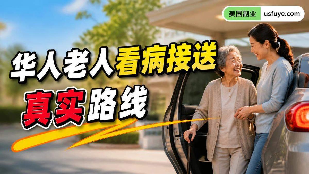 美国华人老人看病接送赚钱机会：适合人群和起步，周末时间版