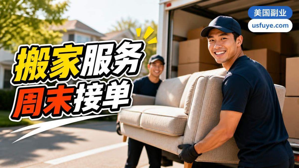 美国 30 个本地兼职平台:跑腿、清洁、搬家,周末时间版