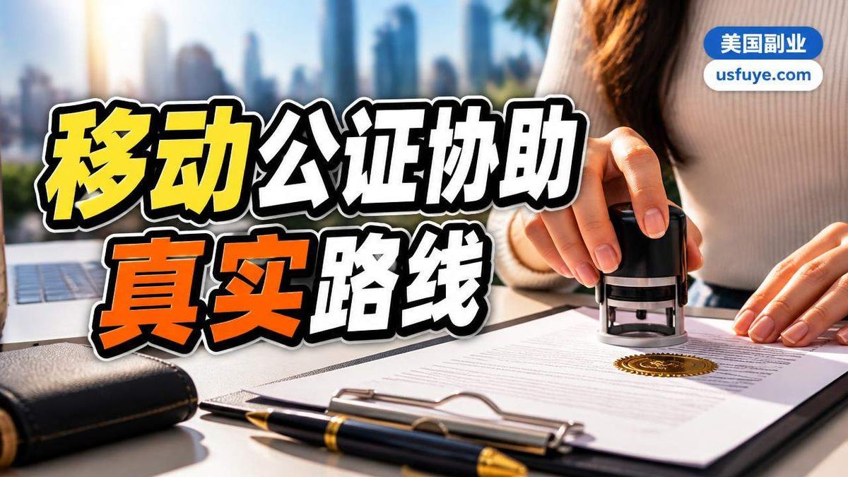 美国移动公证协助副业:从小单测试到稳定接单,避坑清单版