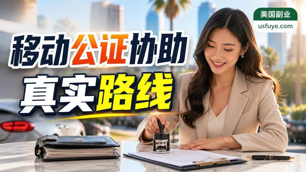 美国移动公证协助副业怎么做