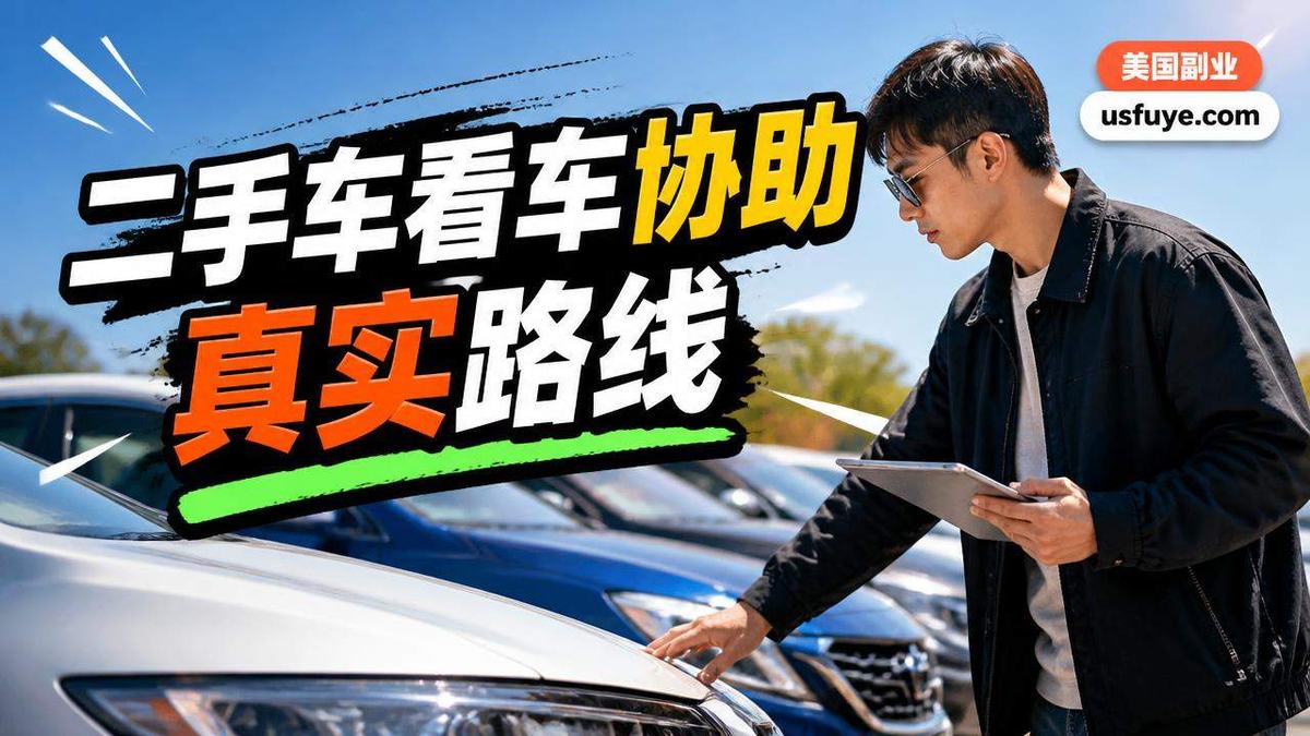 美国二手车看车协助副业怎么做:实战经验分享