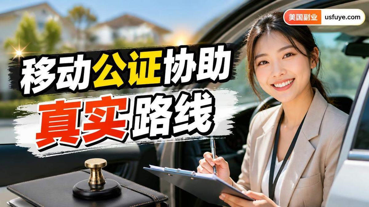 美国移动公证协助副业怎么做：从小测试开始