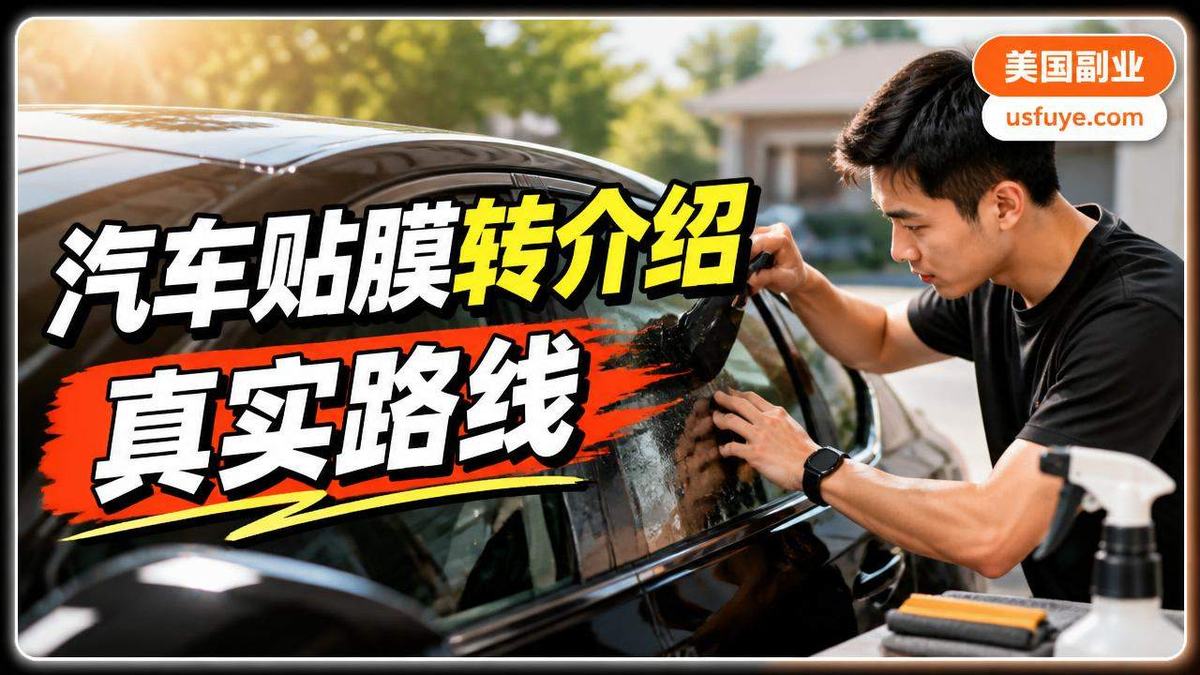 美国汽车贴膜转介绍副业怎么做:从小测试开始