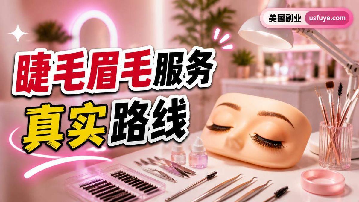 美国睫毛眉毛服务小生意怎么开始