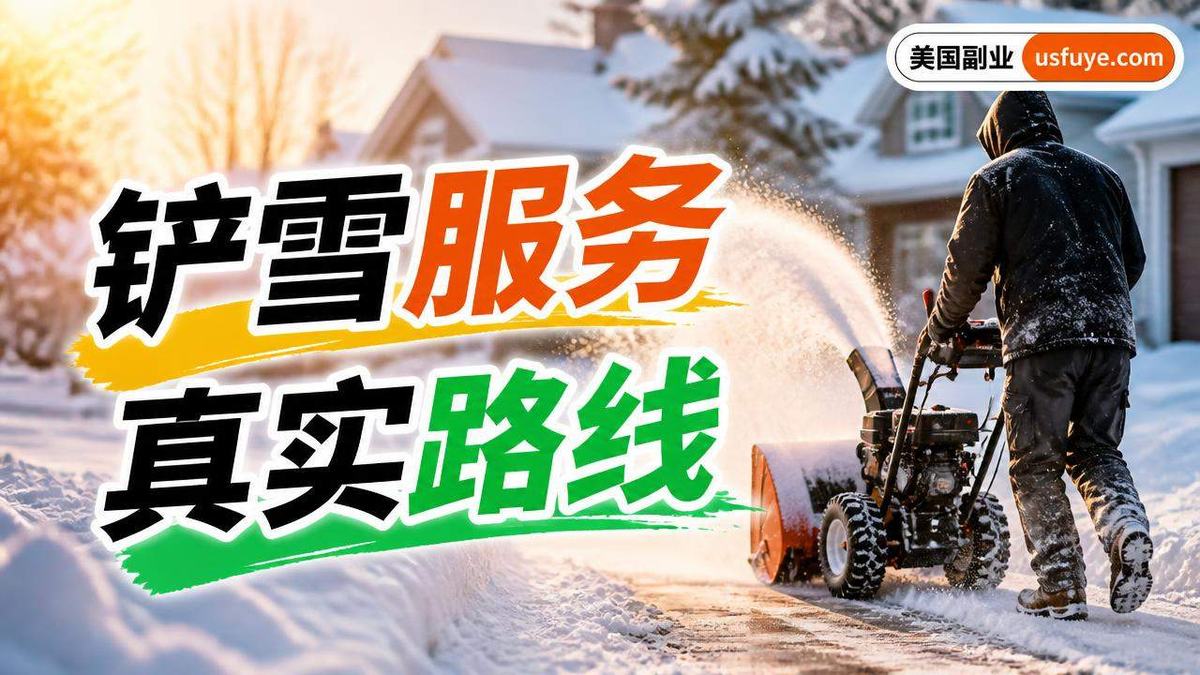 美国铲雪服务副业怎么做:从零起步到稳定接单