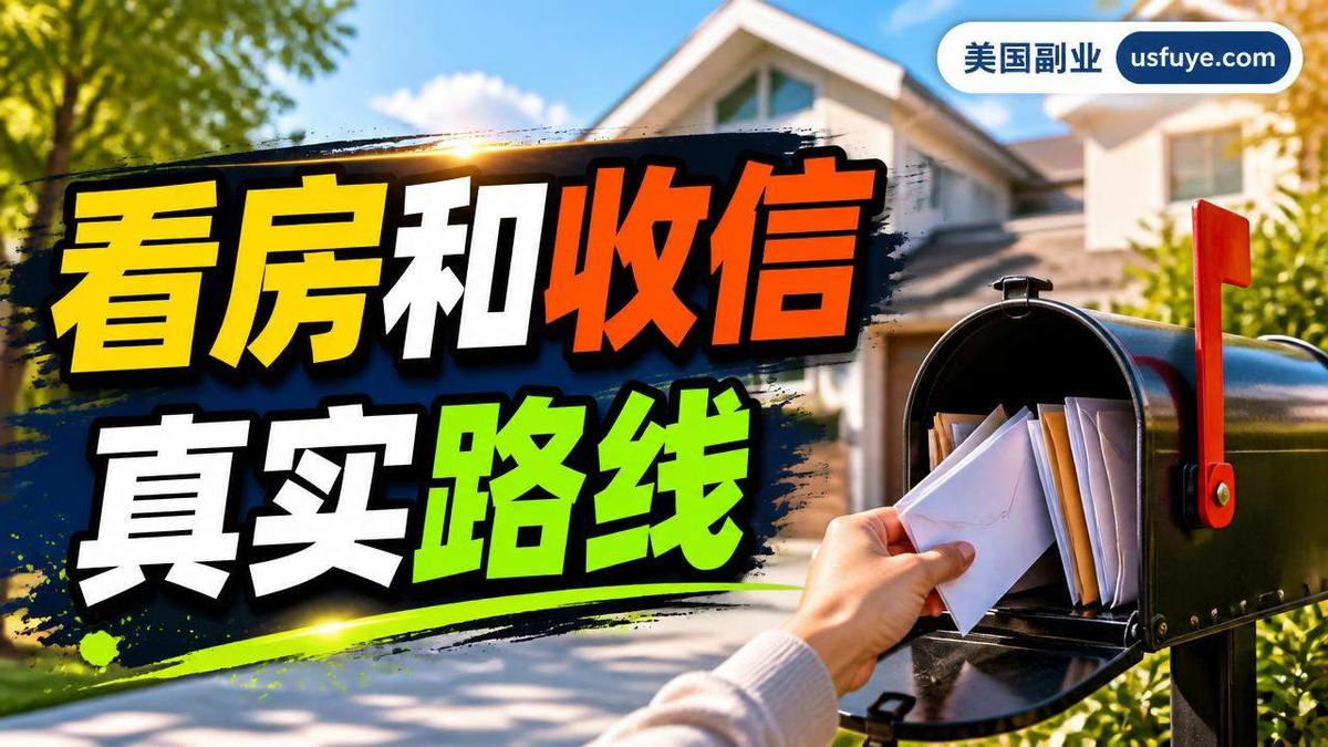 美国看房和收信副业怎么做:从小测试开始