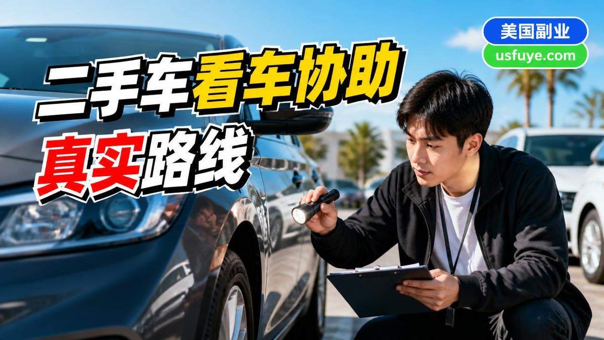 美国二手车看车协助副业怎么做:从小测试开始